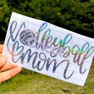 Volleyball mom car decal